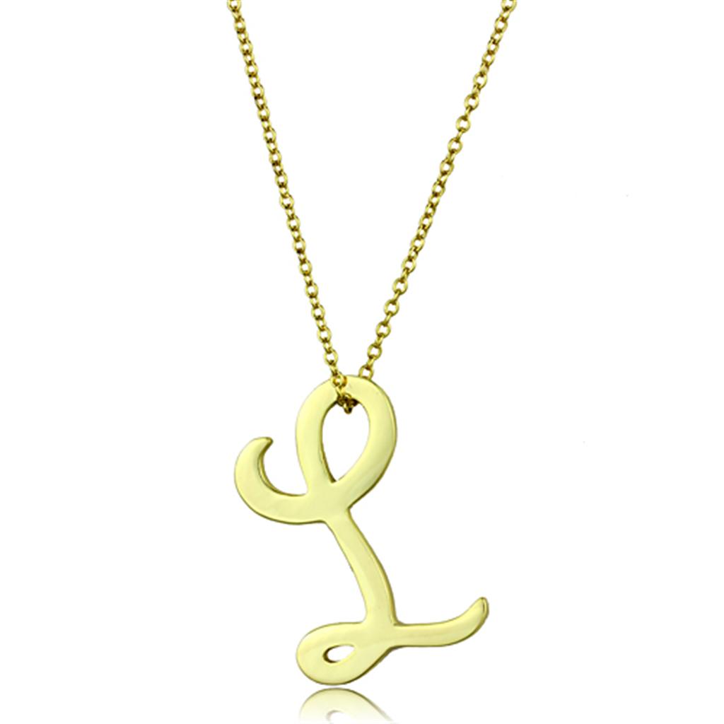 JCE3459 Gold Brass Chain Pendant with No Stone