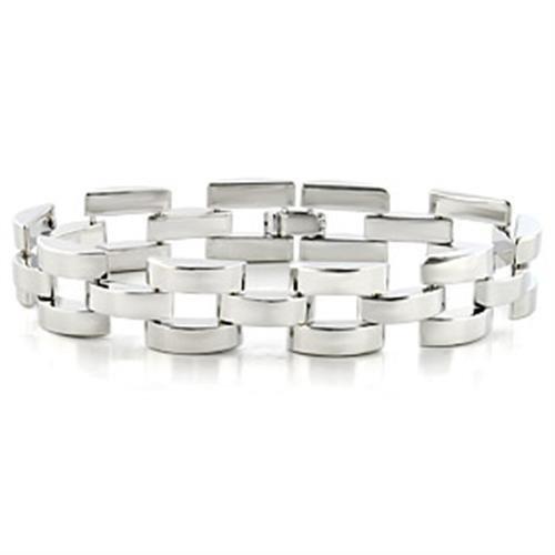 JCE708 Imitation Rhodium Brass Bracelet with No Stone