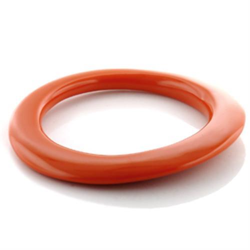 JCE750 Plastic Bangle with Synthetic Synthetic Stone in Orange