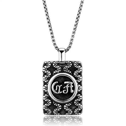 JCE1992 High polished (no plating) Stainless Steel Necklace with No Stone