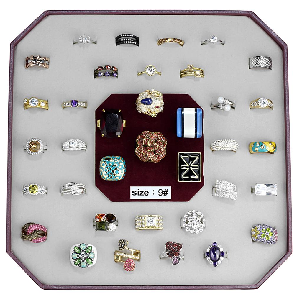 JCE-022-SIZE9 022-SIZE9 - Assorted Brass Ring with Assorted in Assorted